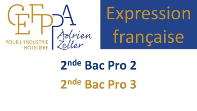 2de Bac Pro 2 / 2de Bac Pro 3 Français